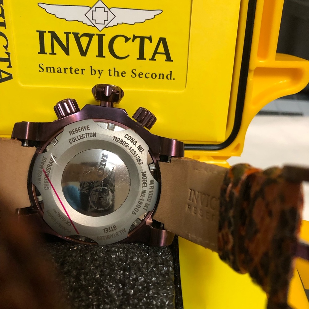 Invicta Purple and Brown Chronograph Watch - Picture 3 of 3